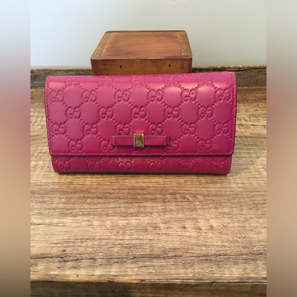 Gucci Guccissima Leather Continental Long Wallet